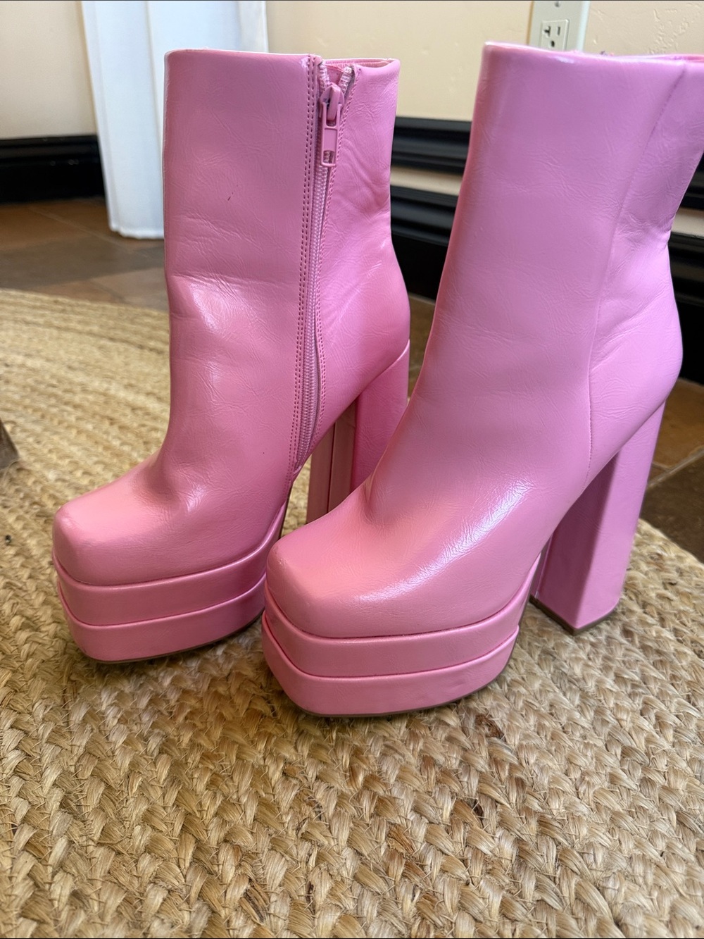 Soda Barbie Pink Platform Boots Women’s Size 7
